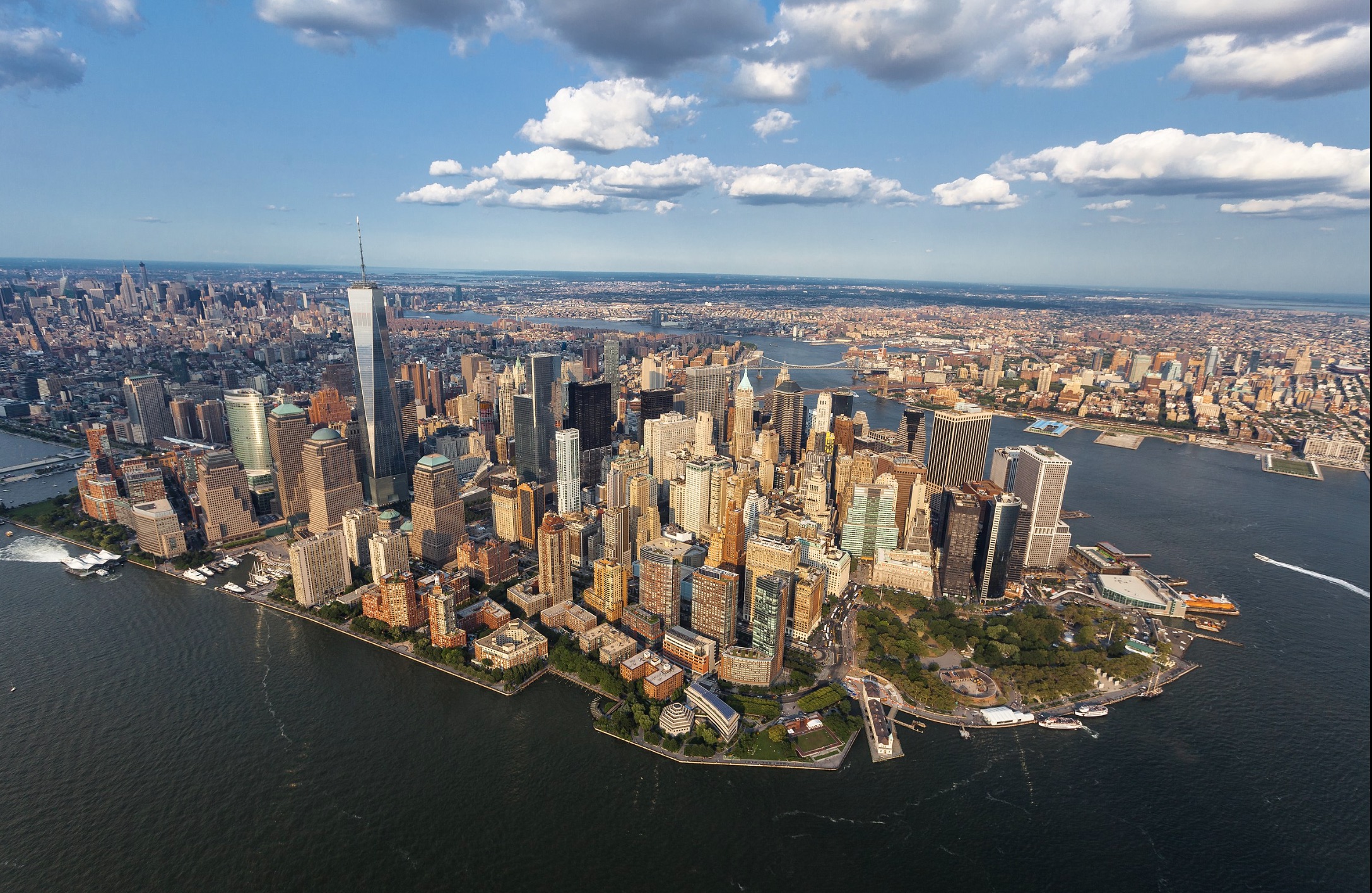 Aerial photo of New York City today 